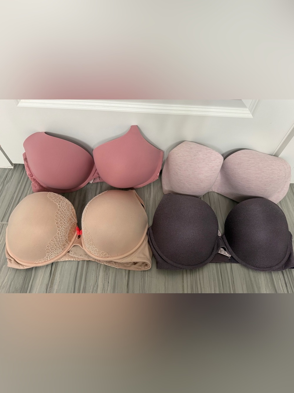 Victoria's Secret Bra Bundle - Pink, Light Pink, Nude, Charcoal
